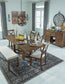 Moriville Dining Table and 4 Chairs and Bench