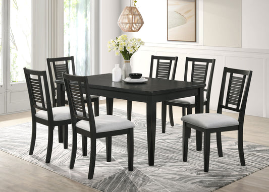 Appleton 7-piece Rectangular Dining Set Washed Black