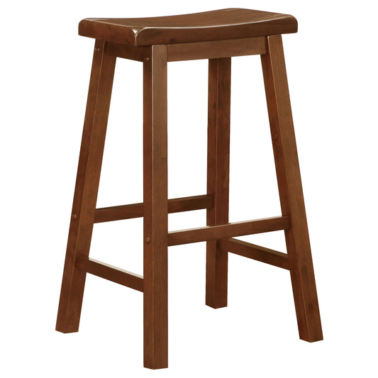 Durant Wood Backless Bar Stool Chestnut (Set of 2)