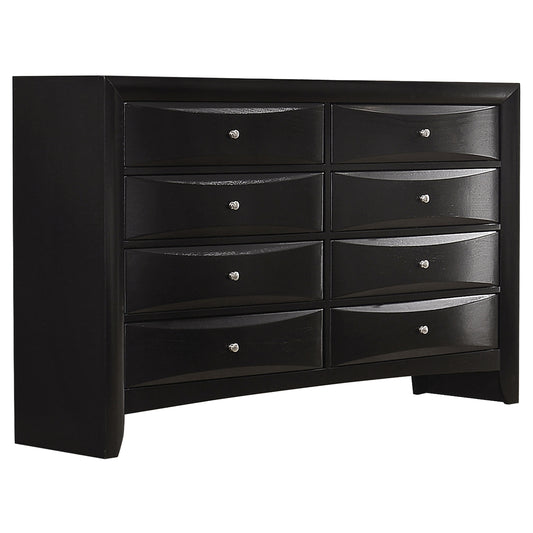 Briana 8-drawer Dresser Black