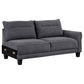 Caspian Upholstered Curved Arm Chaise Sectional Sofa Grey