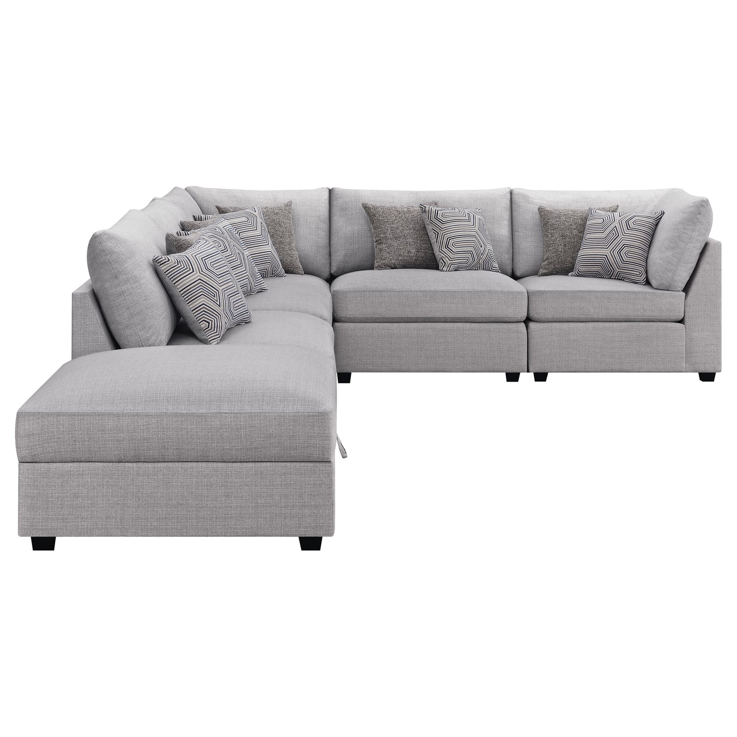 Cambria 6-piece Upholstered Modular Sectional Sofa Grey