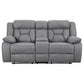 Higgins 3-piece Upholstered Motion Reclining Sofa Set Grey