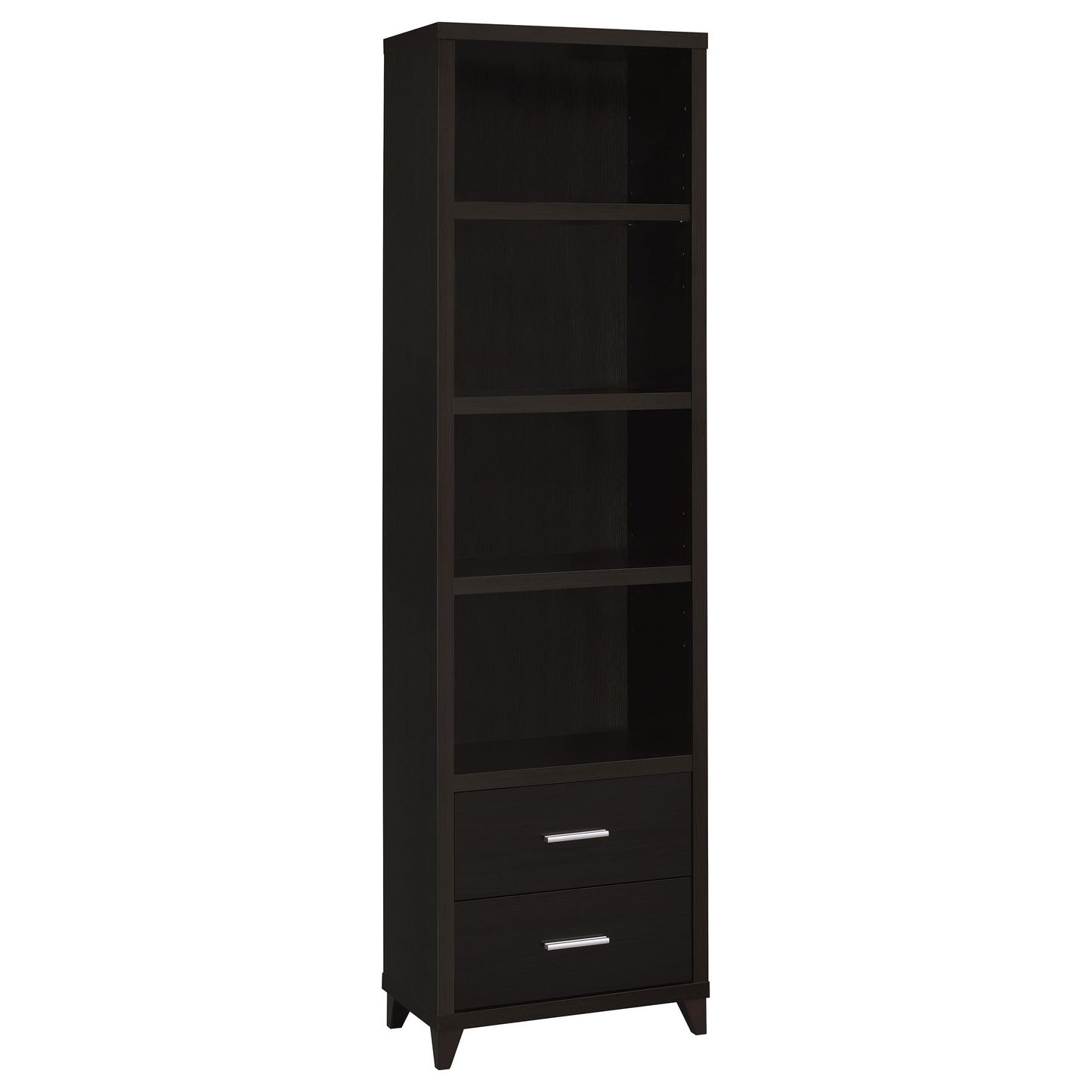 Lewes 4-shelf Engineered Wood Media Tower Cappuccino