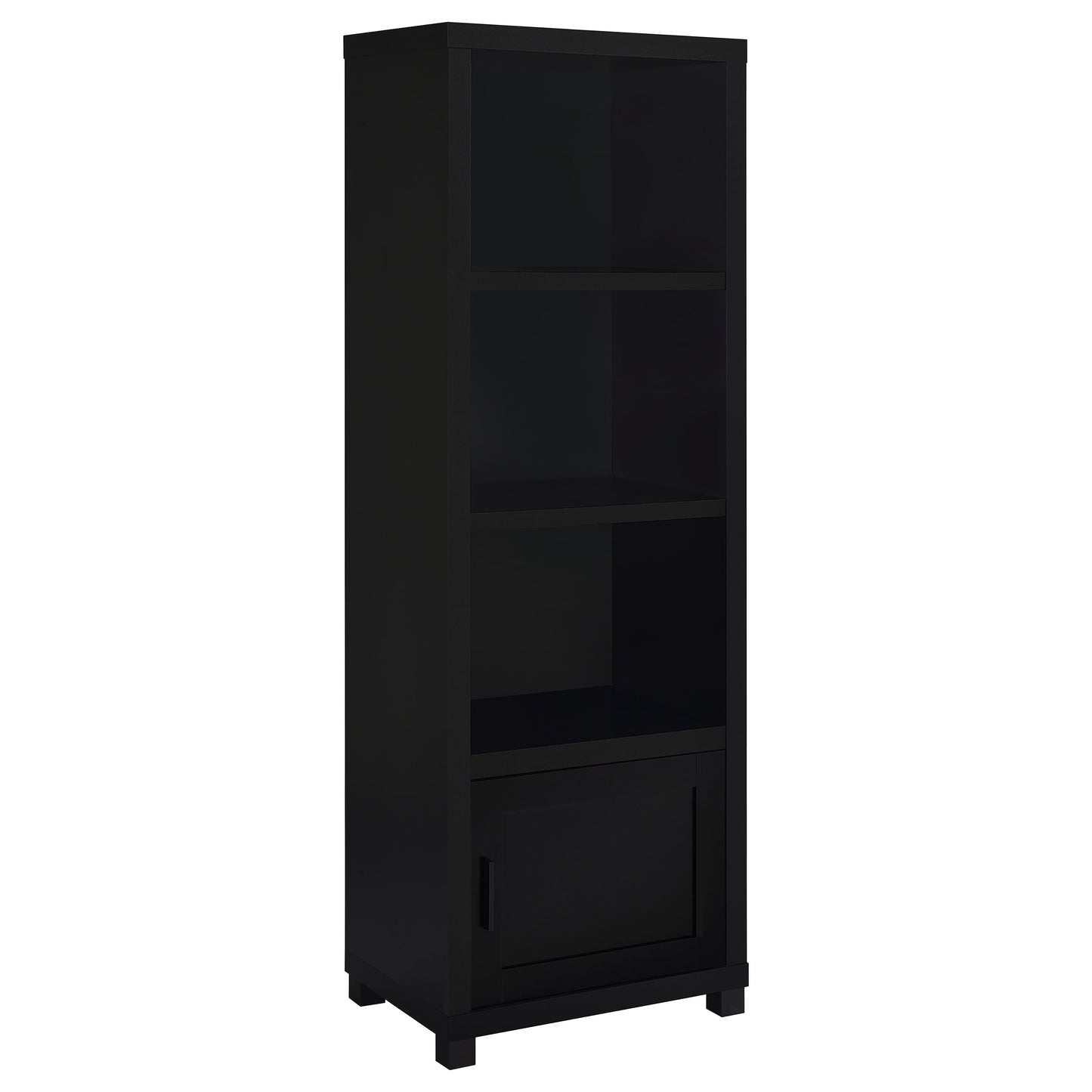 Jupiter 3-shelf Engineered Wood Media Tower Black