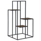 Rito 4-tier Multi-Display Shelf Rustic Brown and Black