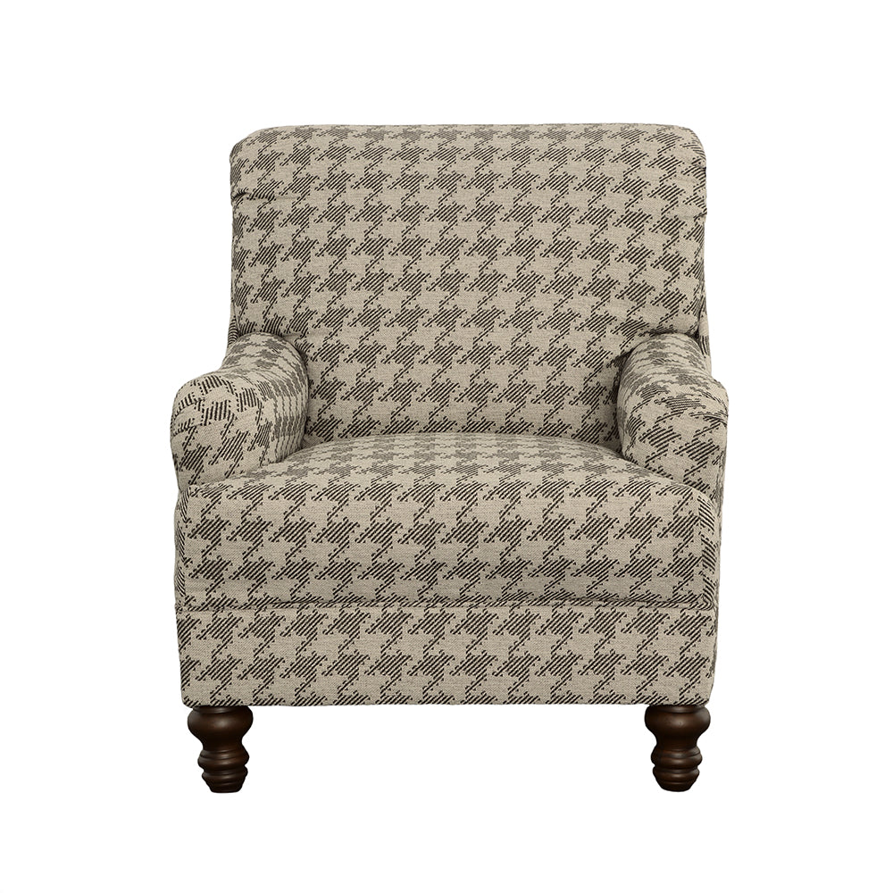 Glenn Upholstered English Arm Accent Chair Grey