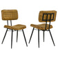 Misty Leather Upholstered Dining Side Chair Camel (Set of 2)