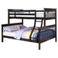 Chapman Wood Twin Over Full Bunk Bed Black