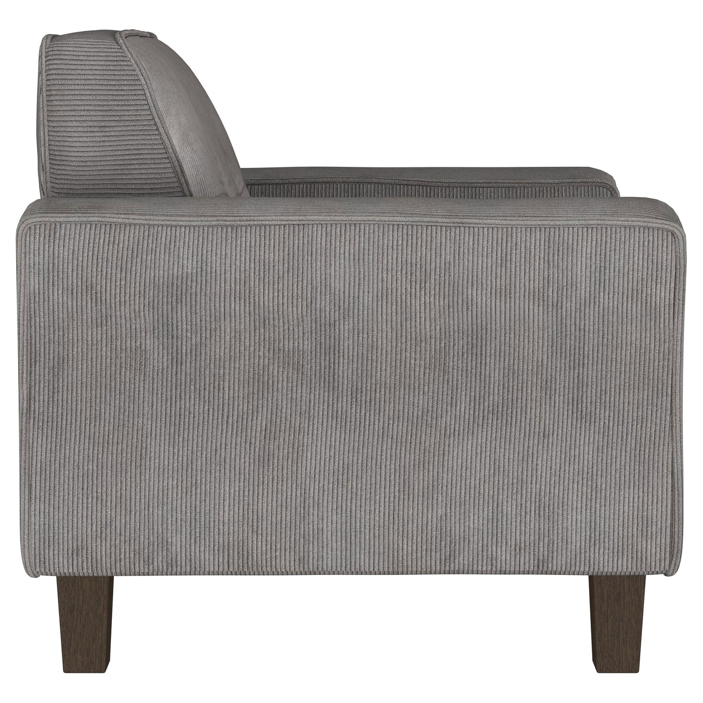 Deerhurst Upholstered Track Arm Tufted Accent Chair Charcoal