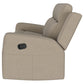 Brentwood Upholstered Motion Reclining Sofa Taupe