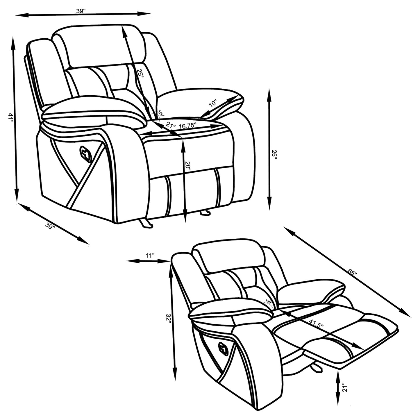 Higgins 3-piece Upholstered Motion Reclining Sofa Set Grey