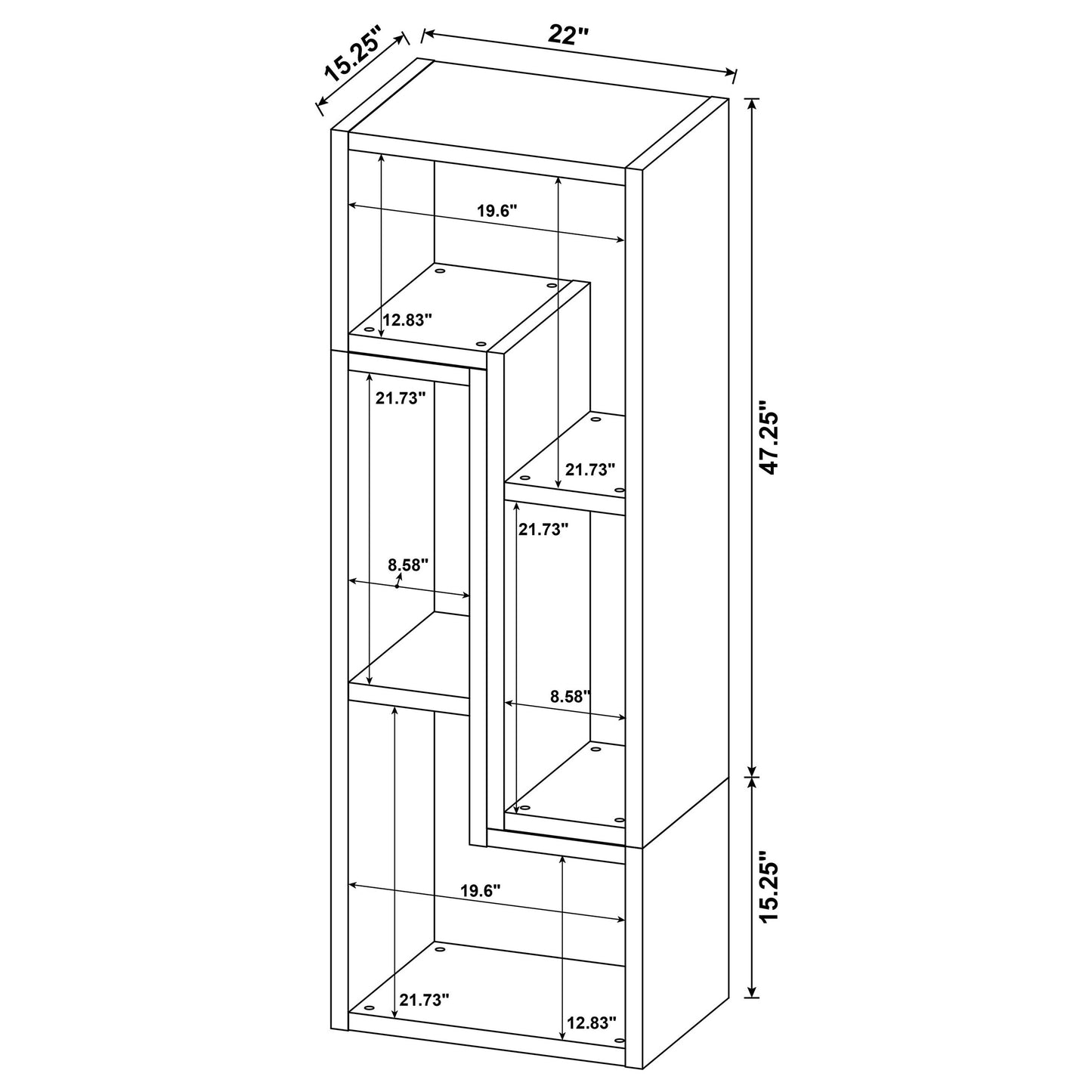 Velma Multipurpose TV Stand and Bookshelf White