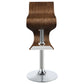 Covina Adjustable Bar Stool Walnut and Chrome