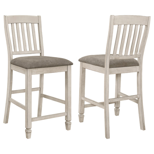 Sarasota Wood Counter Chair Rustic Cream (Set of 2)