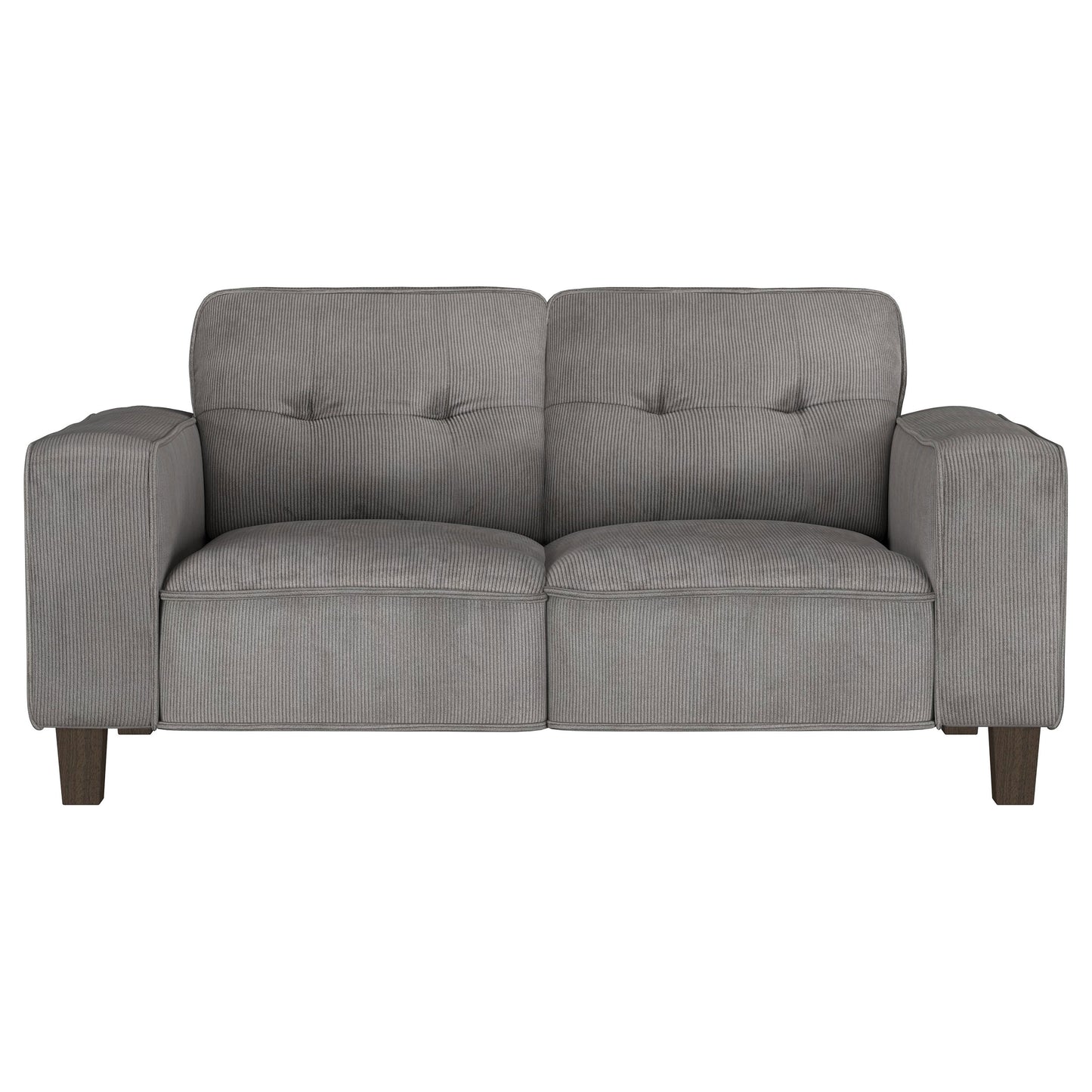 Deerhurst 3-piece Upholstered Track Arm Sofa Set Charcoal