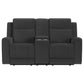 Brentwood 2-piece Upholstered Reclining Sofa Set Charcoal