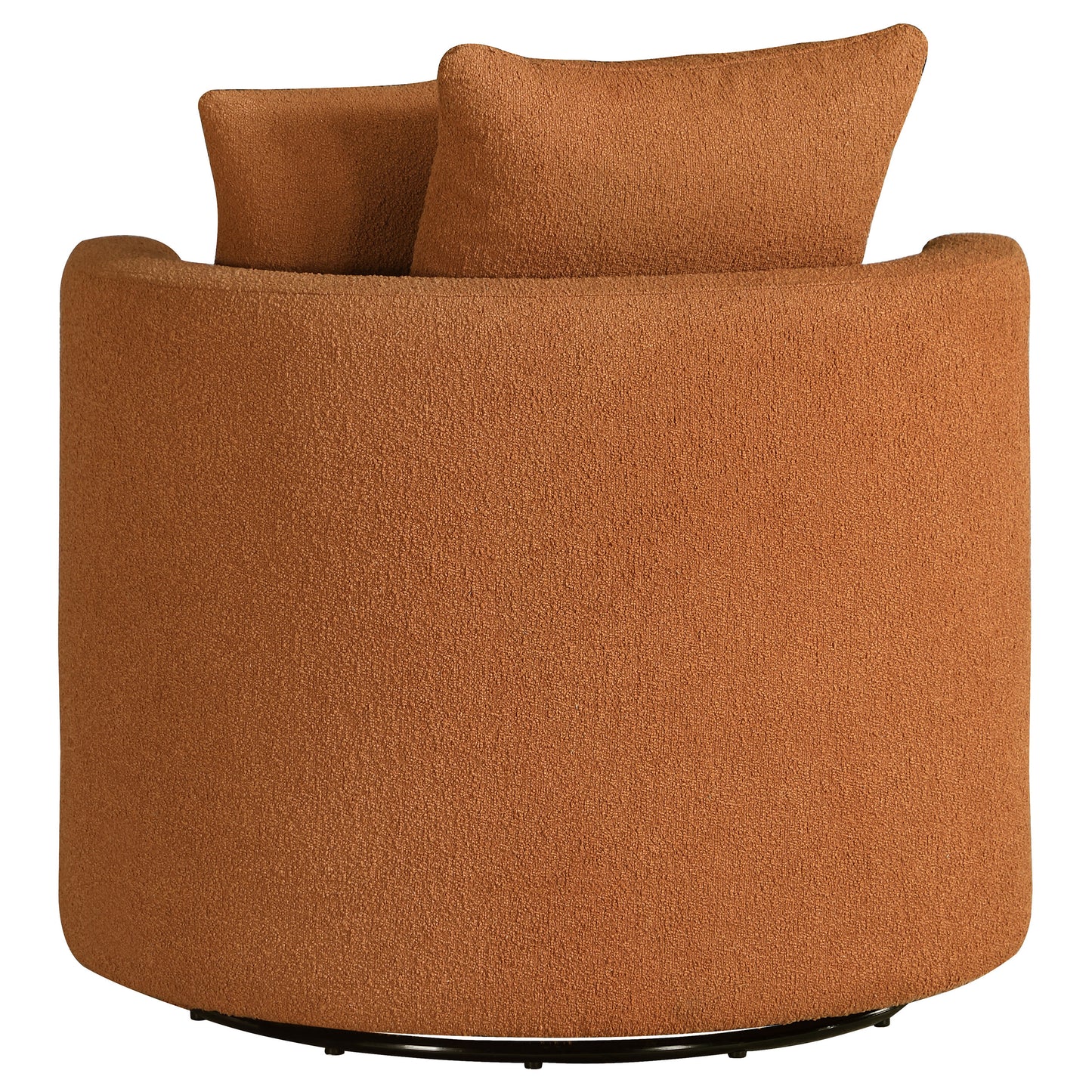 Debbie Upholstered Swivel Accent Chair Burnt Orange