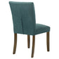 Cantley Upholstered Dining Side Chair Teal Blue (Set of 2)