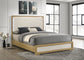 Hyland Wood Queen LED Panel Bed Natural and White