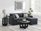 Storey Upholstered Sleeper Sectional Chaise Sofa Dark Grey