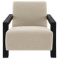 Fitzroy Boucle Upholstered Accent Arm Chair Latte