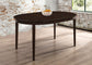 Gabriel Oval 60-inch Extension Leaf Dining Table Cappuccino