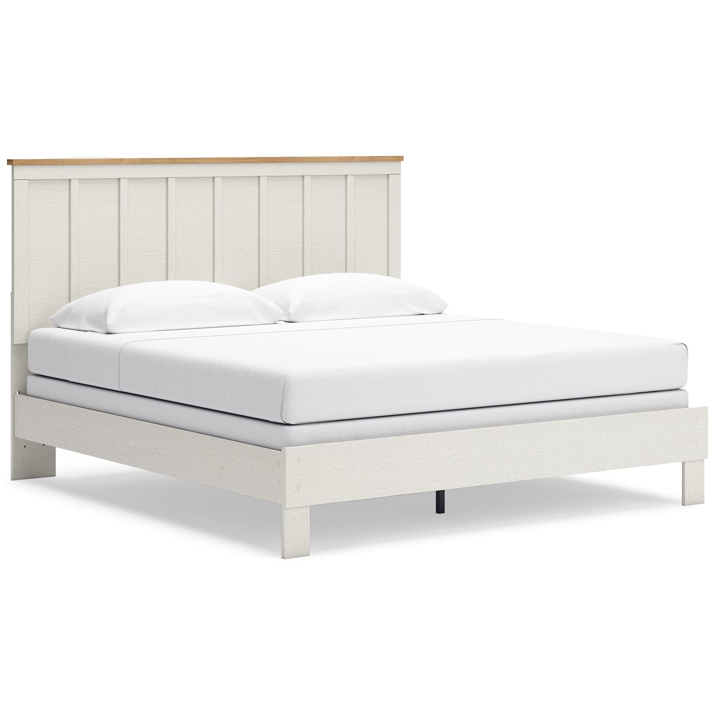 Linnocreek King Panel Bed with Mirrored Dresser and Nightstand