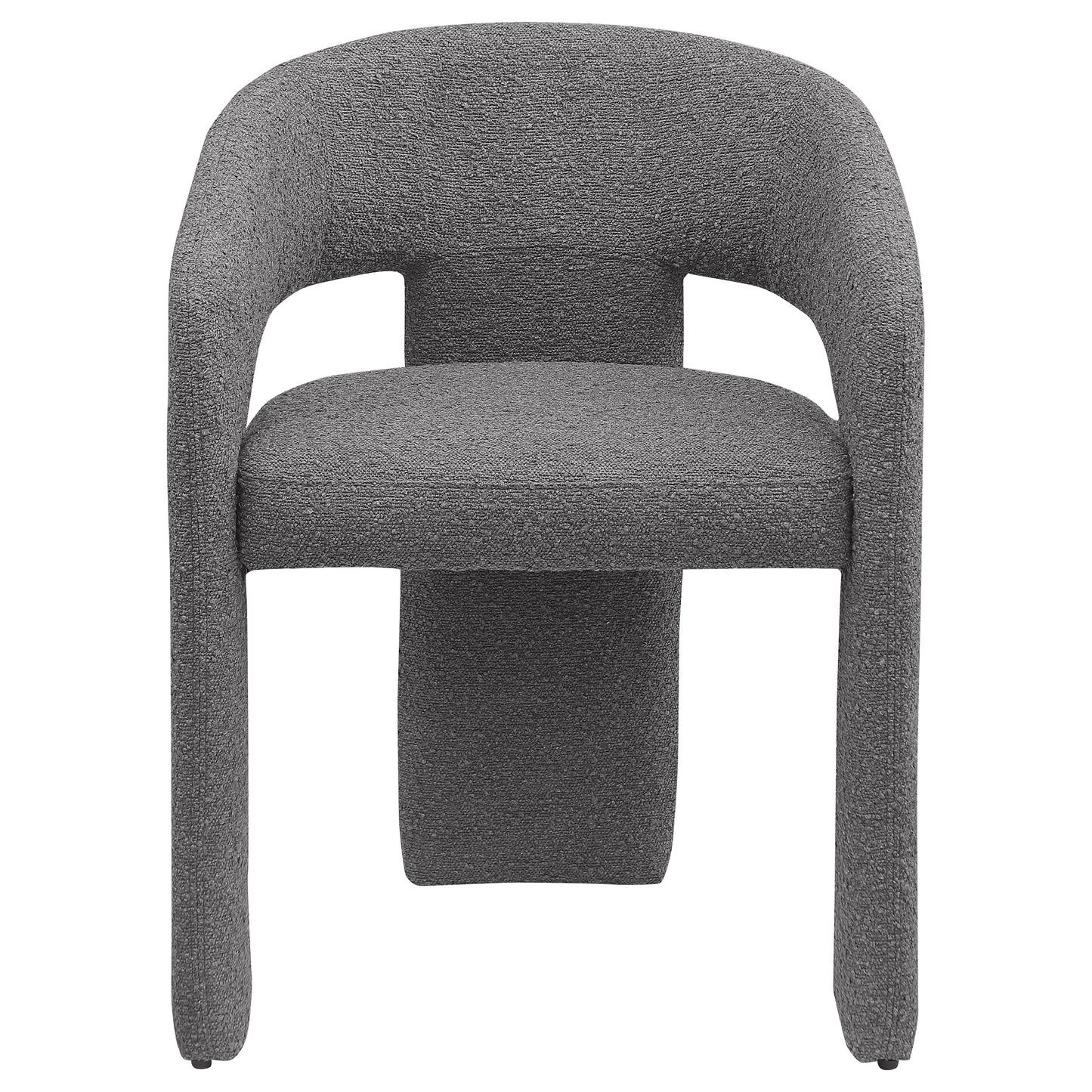 Eudora Boucle Upholstered Dining Arm Chair Grey (Set of 2)