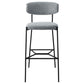 Elison Pub Height Bar Stool Grey (Set of 2)