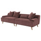 Elizabeth Corduroy Upholstered Extra Long Sofa Wine Red