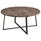 Marcus Round Engineered Wood Coffee Table Grey