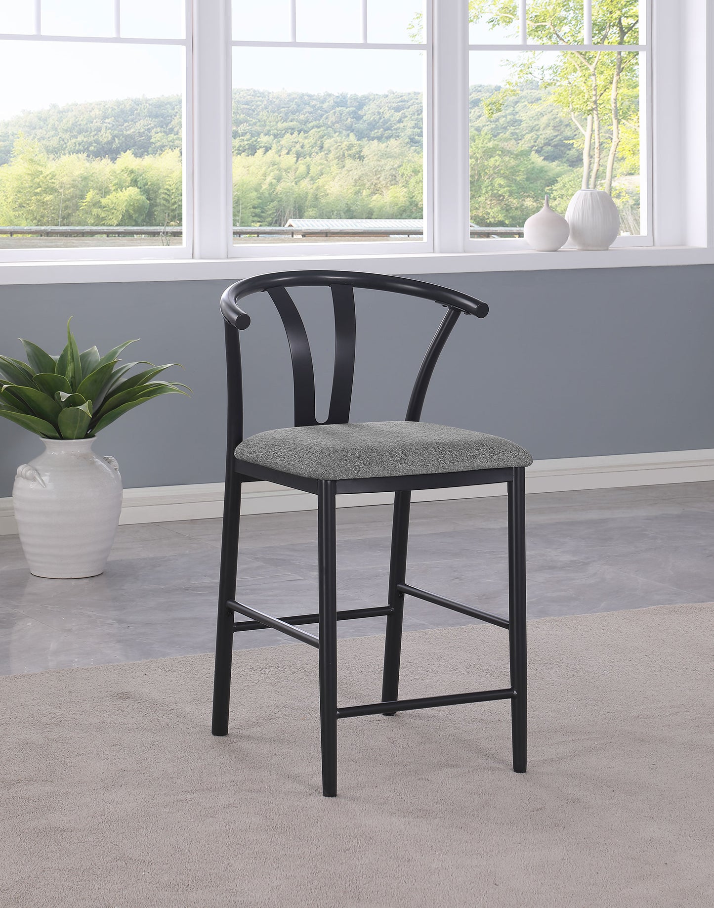 Dolman Counter Height Dining Side Chair Grey (Set of 2)