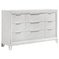 Marmore 9-drawer Dresser Cabinet White