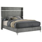 Lucia 61-inch Upholstered Queen Wingback Bed Grey