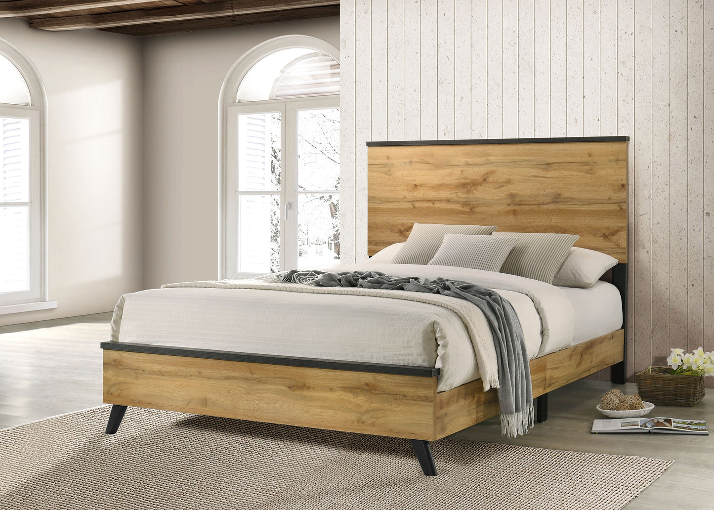 Kaywood 52-inch Full Panel Bed Natural Pine