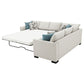 Ashford Chenille Upholstered Sleeper Sectional Sofa Greige