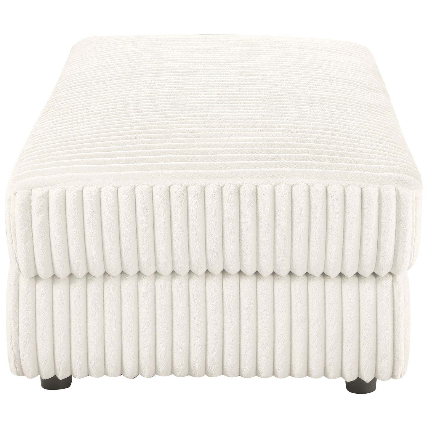 Emberson Upholstered Rectangular Storage Ottoman Ivory