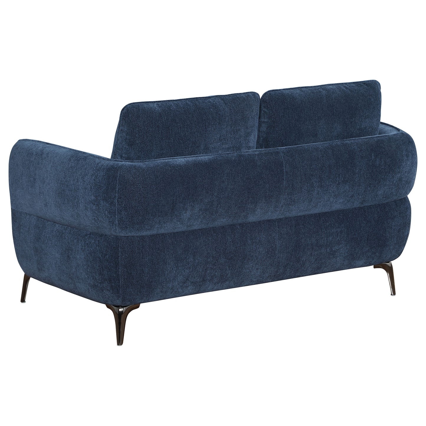 Lively 2-piece Chenille Upholstered Sofa Set Blue