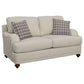 Glenn 2-piece Upholstered Sofa Set Light Grey and Grey