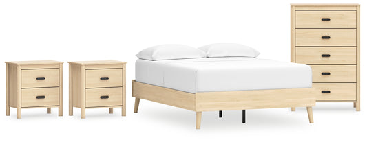 Cabinella Full Platform Bed with Dresser, Chest and 2 Nightstands