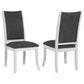 Judd Upholstered Dining Side Chair Pearl White (Set of 2)