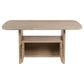 Kailani Cane Counter Height Storage Dining Table Beige Oak