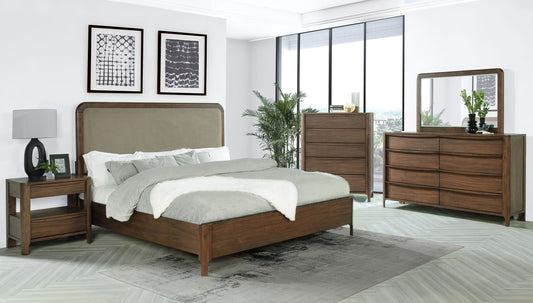 Maderia 5-piece Eastern King Bedroom Set Walnut