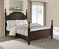 Andover 63-inch Four Poster Eastern King Bed Dark Oak