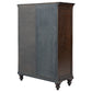 Andover 6-drawer Tempered Glass Door Chest Dark Oak