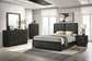 Cavelle 51-inch Upholstered Queen Bed Black