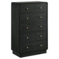 Cavelle 5-drawer Chest of Drawers Black