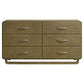 Amsbury 6-drawer Dresser Cabinet Nutmeg