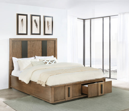 Terrace 2-drawer Queen Storage Bed Ash Brown